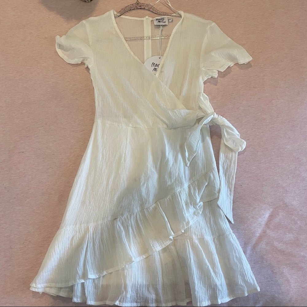 Princess Polly White Dress Size 6